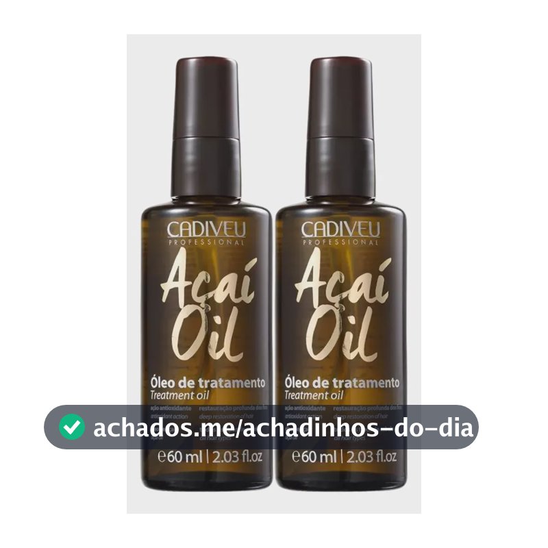 Kit 2 Óleos Capilares Açaí Oil 60ml - Cadiveu Professional