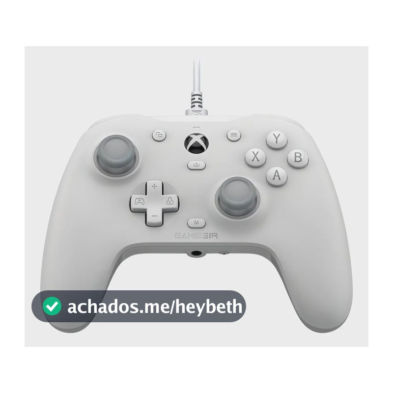 Controle GameSir G7 HE para Xbox One Series S X PC Joystick Hall Effect Vibração Ajustável Cor Branco