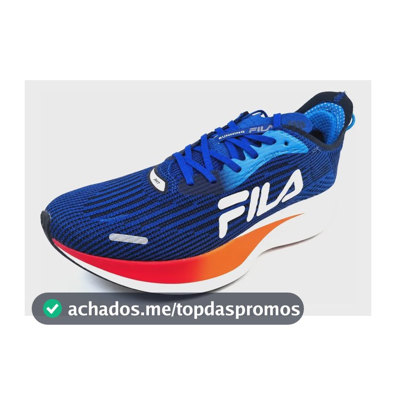 Tenis Fila Carbon 2 Run Azl Azul Lisa 42 Br