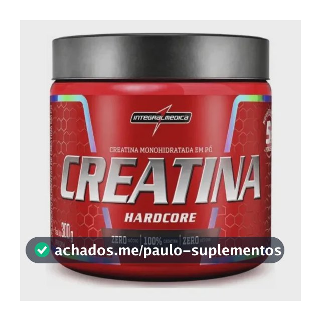 Creatina Integralmédica Hardcore Pote 300g Sem Sabor