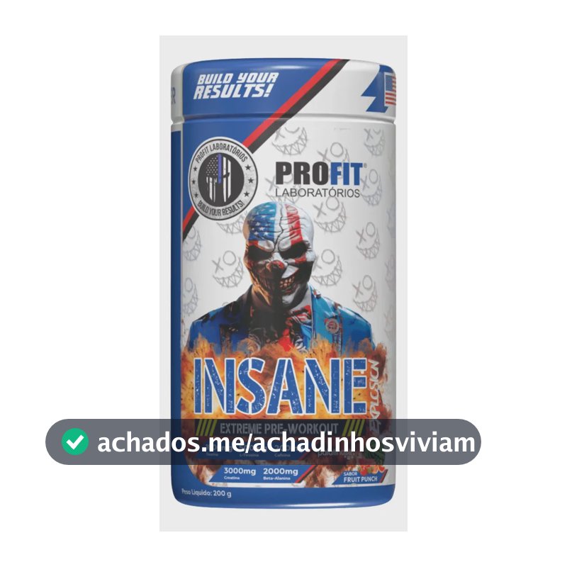 Pré Treino Insane Explosion 200g - Profit Sabor Uva