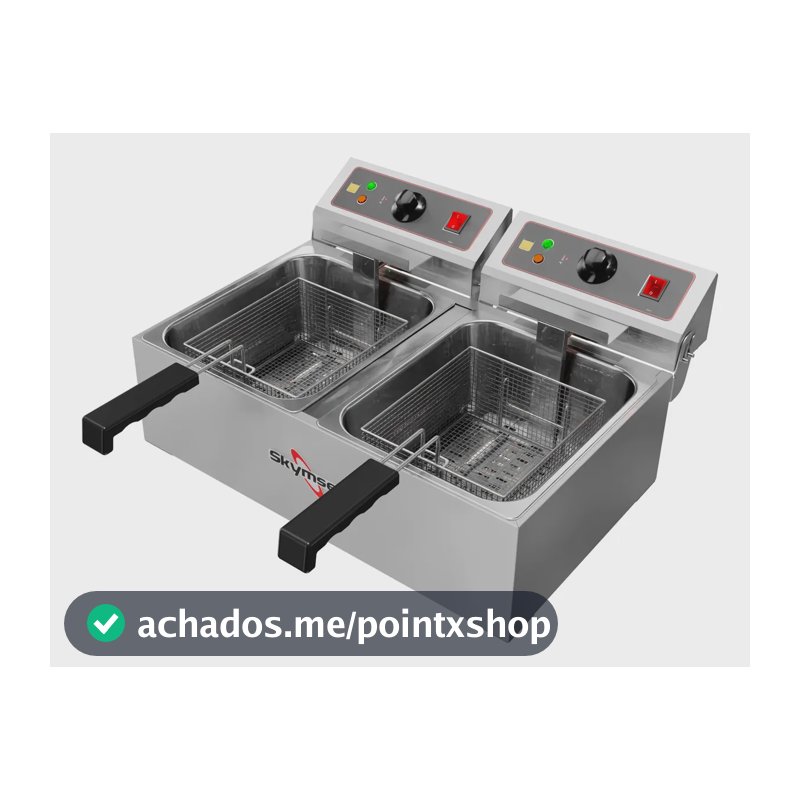 Fritadeira Elétrica Industrial 2 Cubas Inox Fed-20 Skymsen Frequência 50-60 Hz