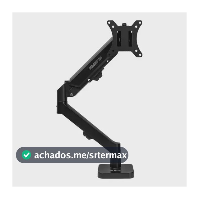 Suporte Articulado Para Monitor 13 a 32 Pistão a Gás Ajustável Zinnia Nimbo 110 Preto