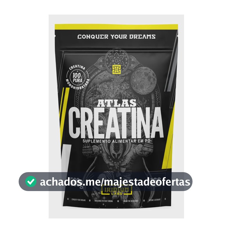 Creatina Atlas Monohidratada 500g - 100% Pura - Iridium Labs Sem sabor