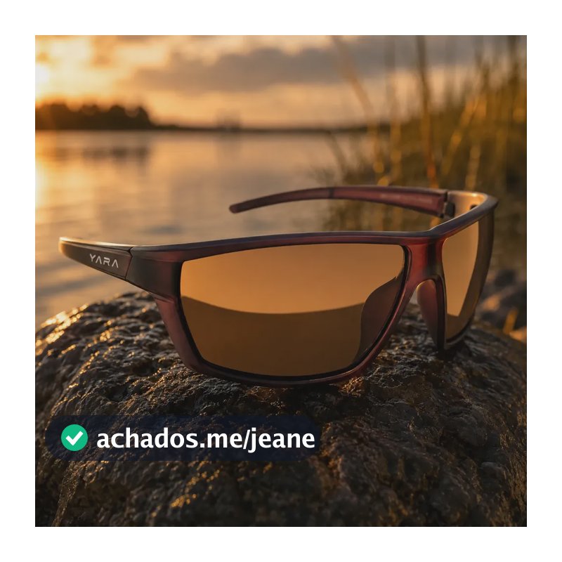 Óculos Polarizado Yara Dark Vision Marrom Uv400 Pesca + Case Marrom
