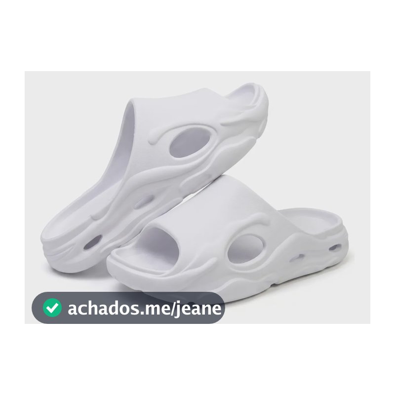 Chinelo Slide Masculino Nuvem Runner Leve Macio Casual Branco 41/42
