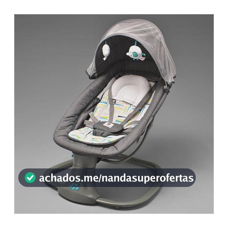 Cadeira de balanço para bebê Mastela Premium elétrica cinza/verde