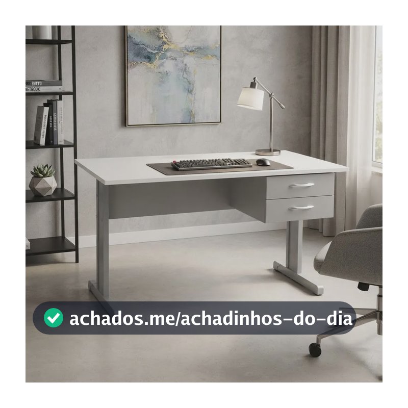 Escrivaninha Mesa De Escritório Home Office 2 Gavetas