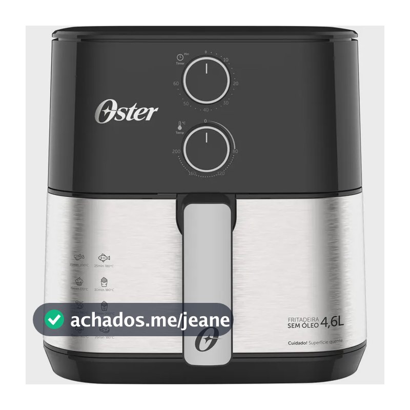 Fritadeira Elétrica Oster sem Óleo 4,6L Compact Inox 220V OFRT520