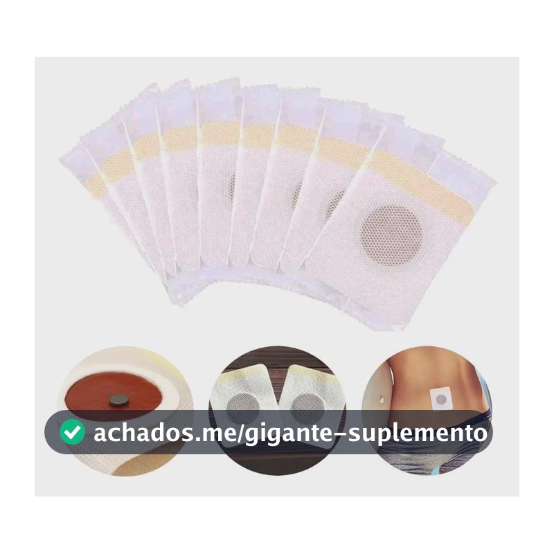 10 Adesivos Slim Detox Corporal Magnético Fitness Natural