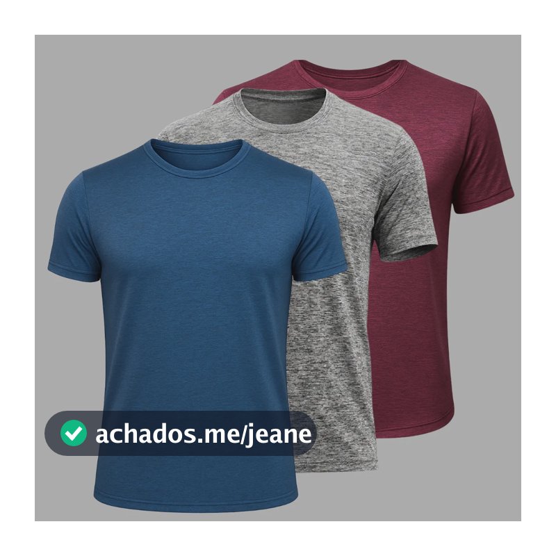 Kit 3 Camiseta Dry Fit Masculina Academia Confortável Azul - Cinza - Vinho P