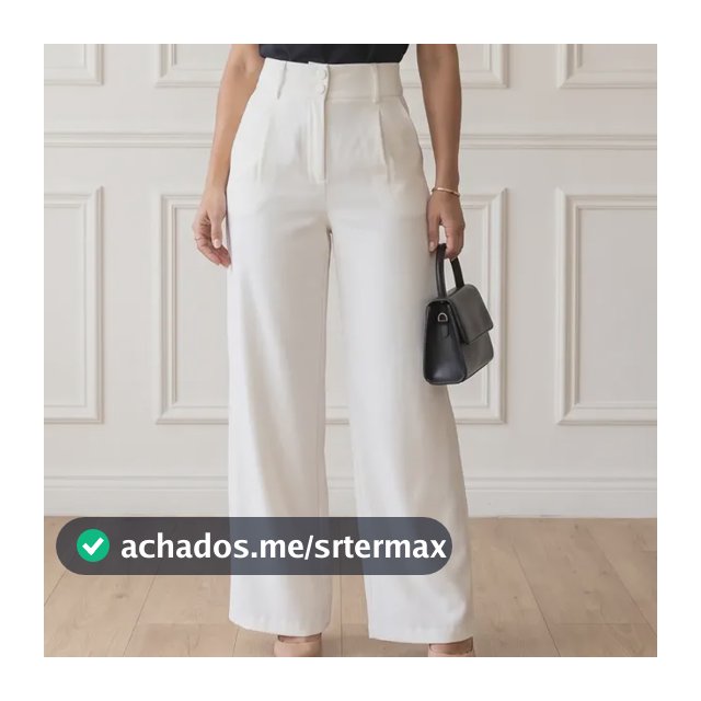 Calça Wide Leg Alfaiataria Social Pantalona Cintura Alta