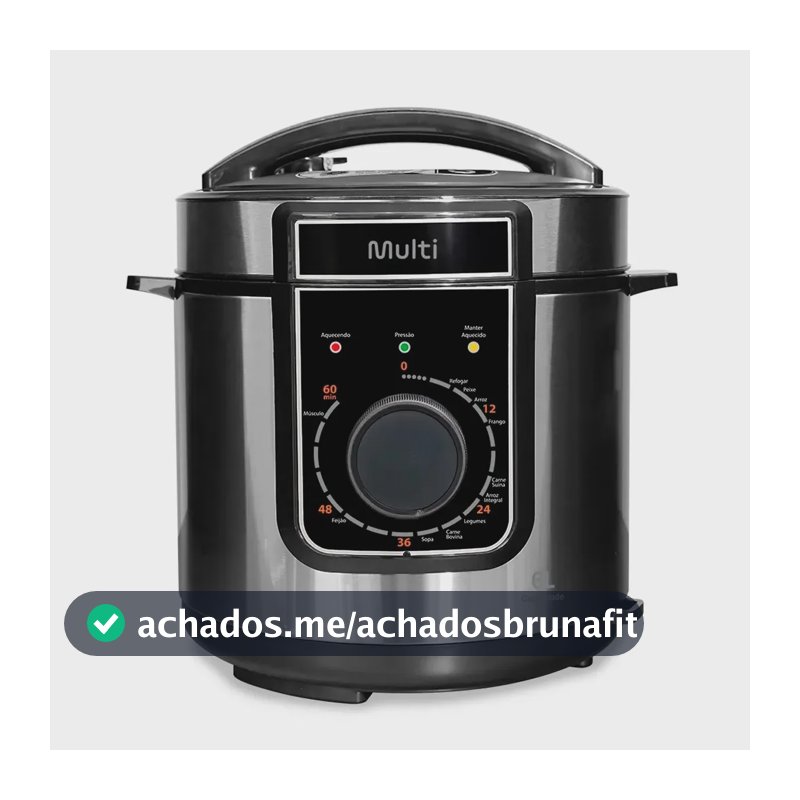 Panela de Pressão Elétrica Mecânica 11 Funções 6L 1000W GO50 - Multilaser