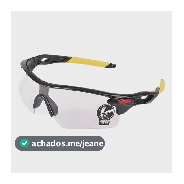 Óculos De Sol Esportivo Para Corrida E Ciclismo Ao Ar Livre Transparente Preto