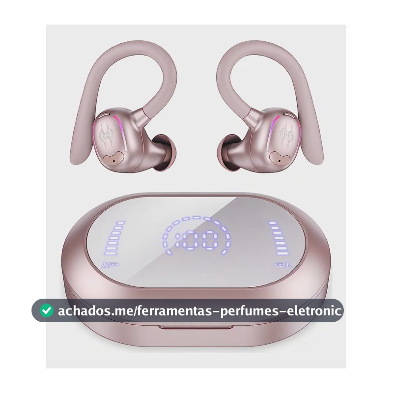 Fone de Ouvido Mertto Sem Fio YYK-635 Rosa Com Bluetooth 5.3 e Microfone