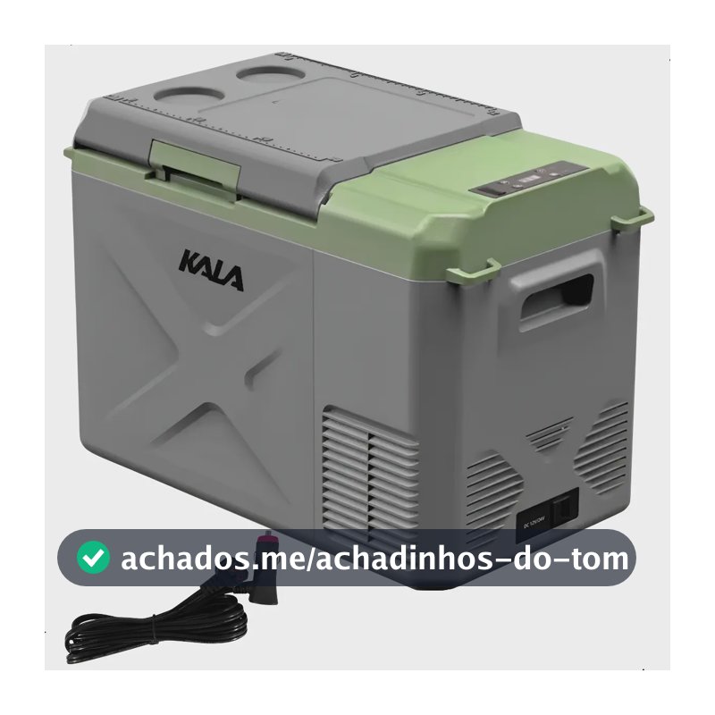 Geladeira Portatil 25lt Freezer Digital Kala Lancha Caminhão Cinza