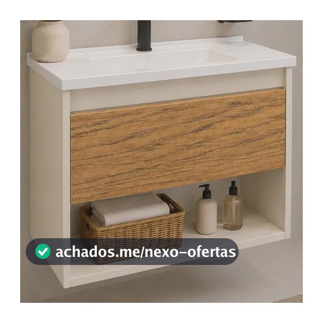 Gabinete Para Banheiro 59cm Com Cuba Pia Armário Lavabo