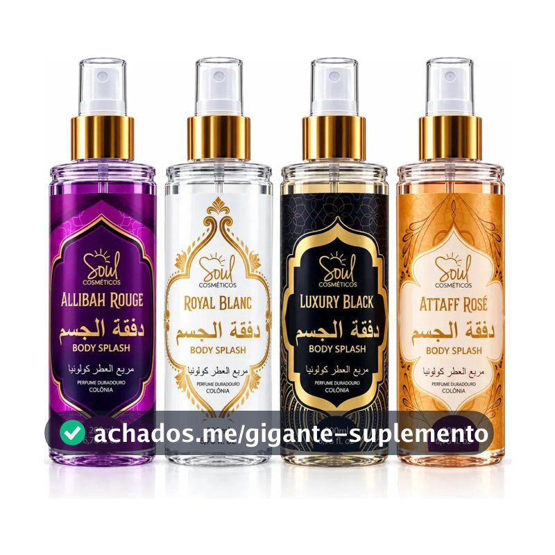 Body Splash Arabe C/4un 200ml Perfume Feminino de Luxo Alta Concentração