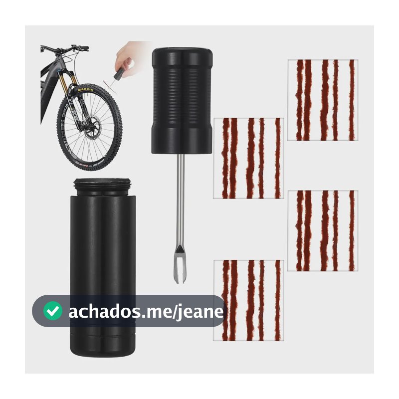 Kit Reparo Pneu Bike Tubeless 5 Remendos Macarrão