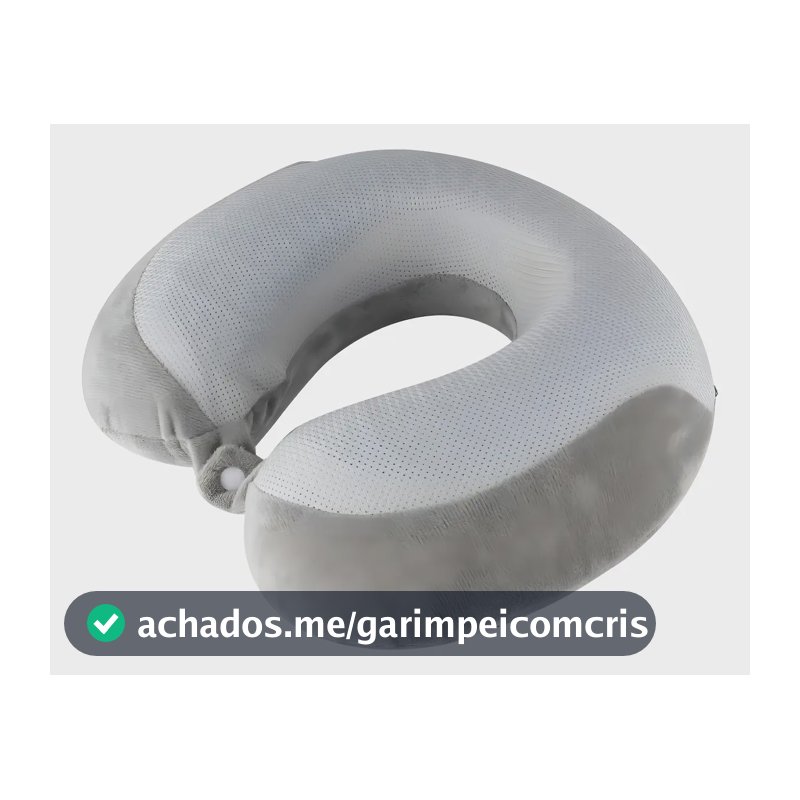 Dr. Coluna Rm-ao1344a Almofada Travesseiro Pescoco Viagem Nasa Gel Relax Dr Coluna Cinza