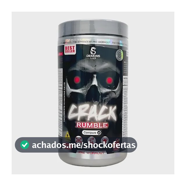 Pré Treino Demons Lab Crack Popping Candy 300g Sem Sabor 400mg Cafeína