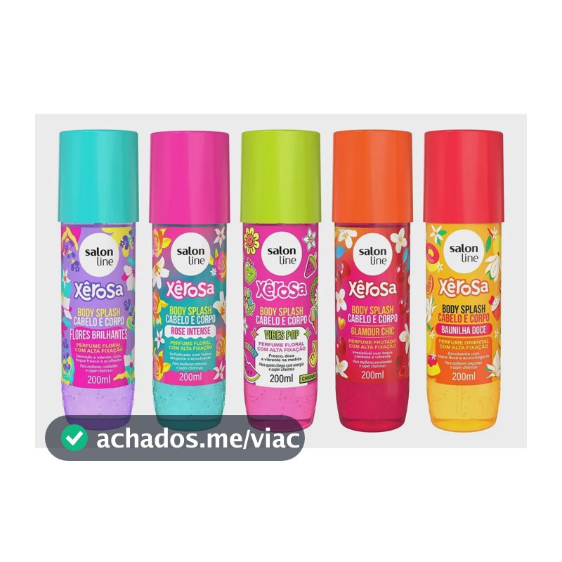 Kit Perfumação Com 5 Body Splash Salon Line