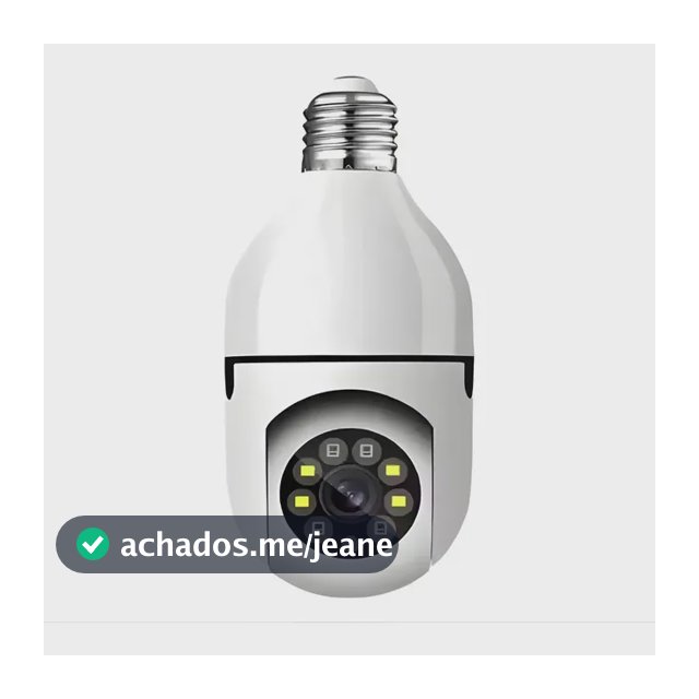 Câmera Lâmpada De Segurança Wifi Giratória Noturna Cor Branco
