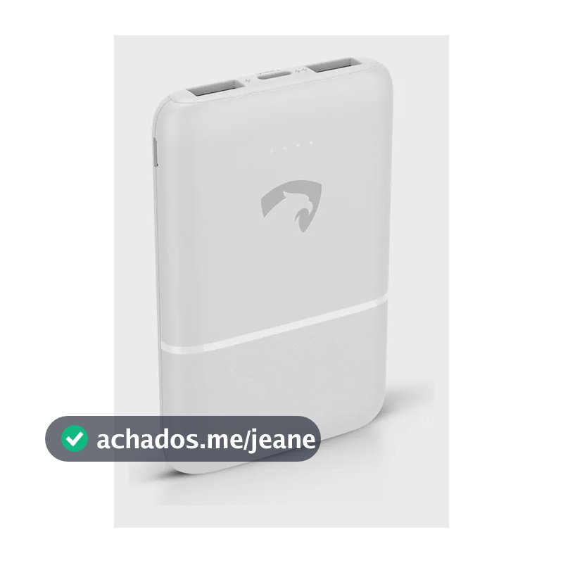 Power Bank Portátil 5000mah Usbc+2usb 20w Ultrapower Amet Branco