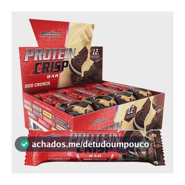 Barra de proteínas Integralmédica Protein Crisp sabor Duo Crunch x 540g 12 un