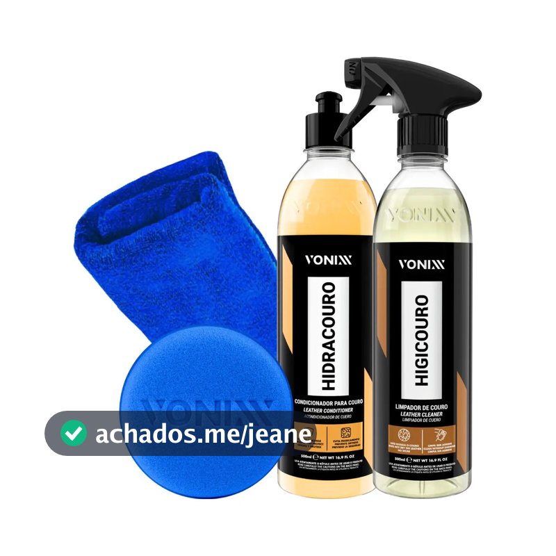 Kit Limpeza e Hidratação de Couro Vonixx com Acessórios Completo