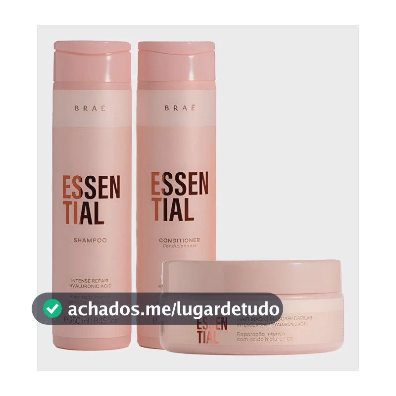 Braé Essential Kit Shampoo250ml+cond250ml+máscara200g