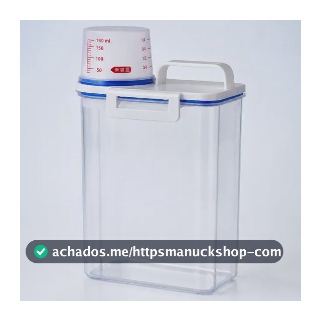 Kit 6 Potes Hermético Para Mantimentos Com Copo Dosador Transparente