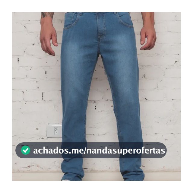 Calça Jeans Masculina Tradicional Corte Reto