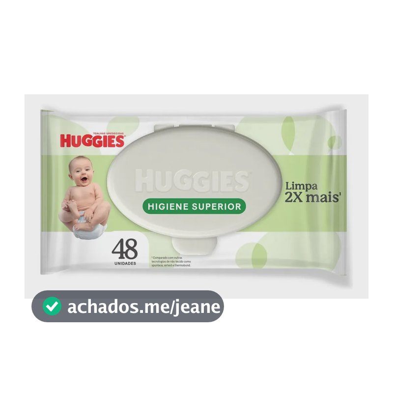 Huggies Lenços Umedecidos Higiene Superior Limpam 2x Mais 48 Un