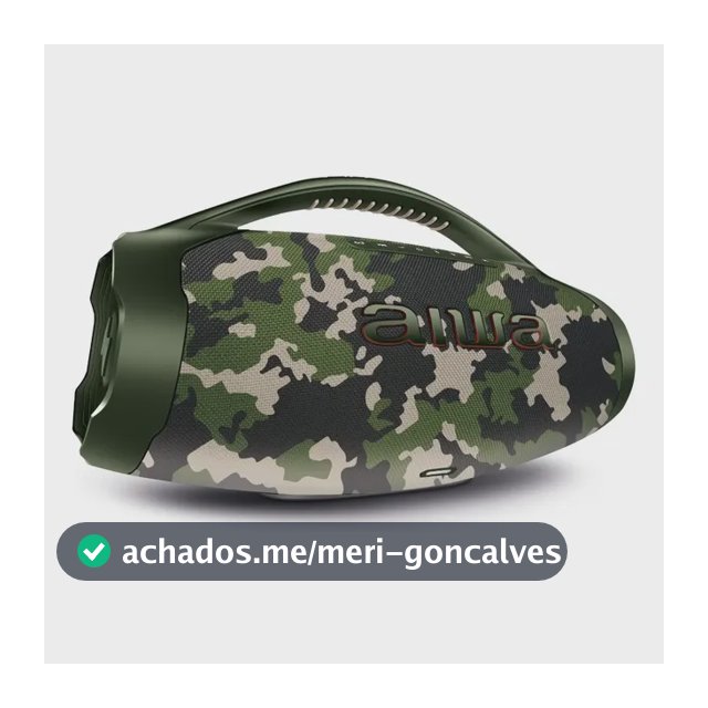 Caixa de Som Boombox Plus AIWA BBS-01-GR 200W Bluetooth 30H IP66 USB Verde