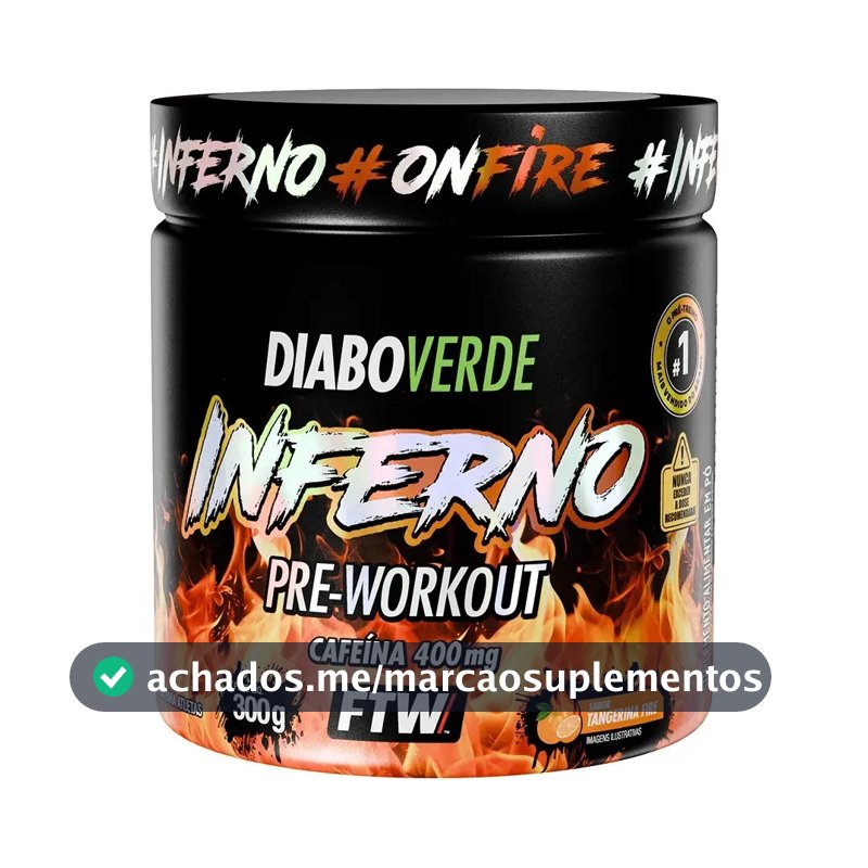 Suplemento FTW Diabo Verde Diablo en pó sabor tangerina fire x 300g