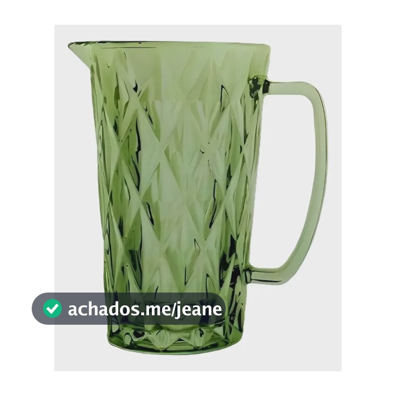 Jarra De Vidro Diamond Resistente Verde 1200ml
