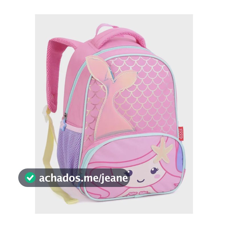 Mochila Escolar Costas Infantil Creche Bichinhos Divertida Cor Rosa
