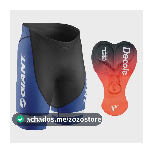 Bermuda Ciclismo Forro Gel D80 Azul Mtb Bike Shorts Giant