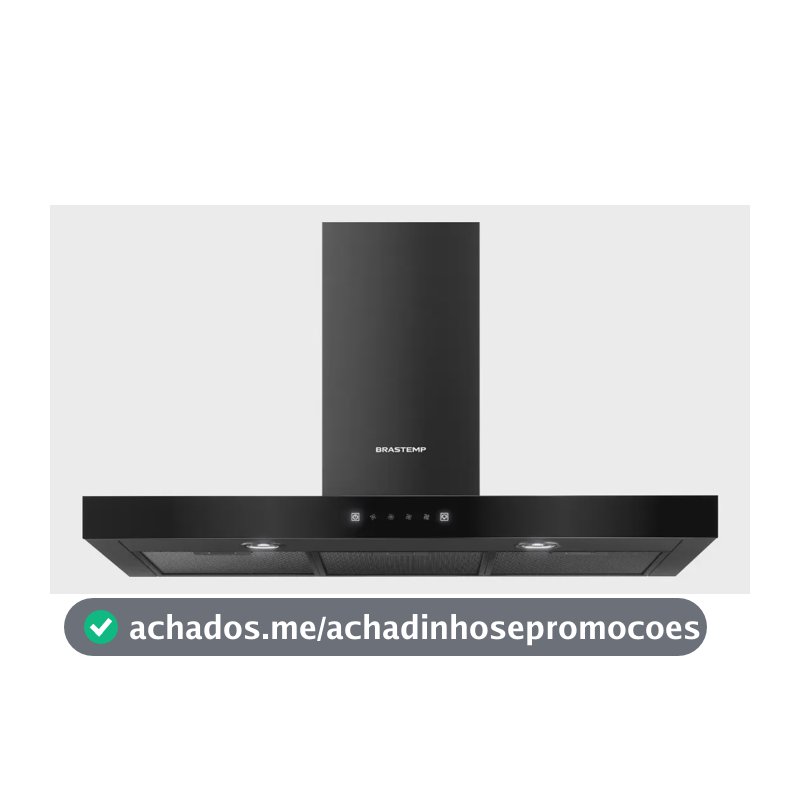 Coifa Brastemp Inox 5 E 6 Bocas Com Timer Autodesligamento Preto 127v