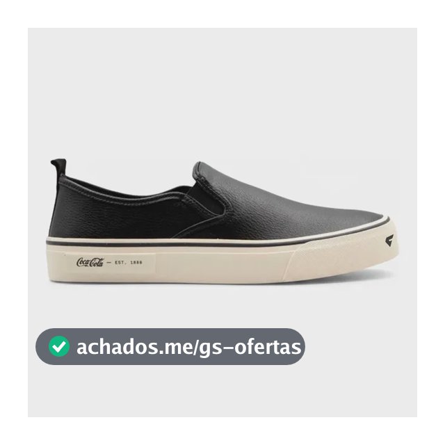 Tênis Coca Cola Iate City Town Couro Slip On Masculino