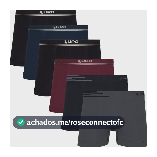 Kit 6 Cuecas Lupo Boxer Box Sem Costura Basic Microfibra