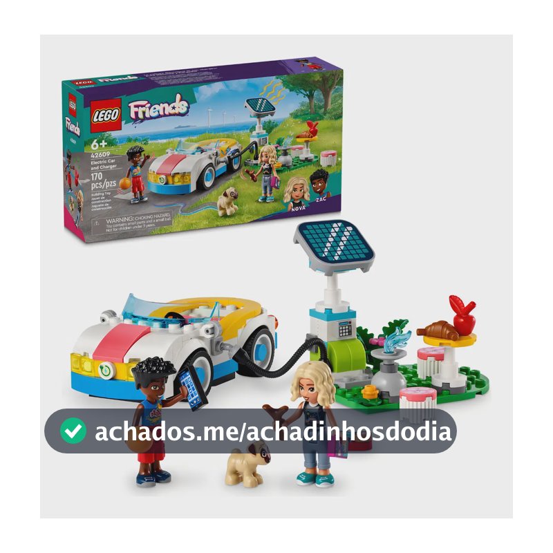Lego Friends 42609 Carro Elétrico E Carregador Com 170 Peças