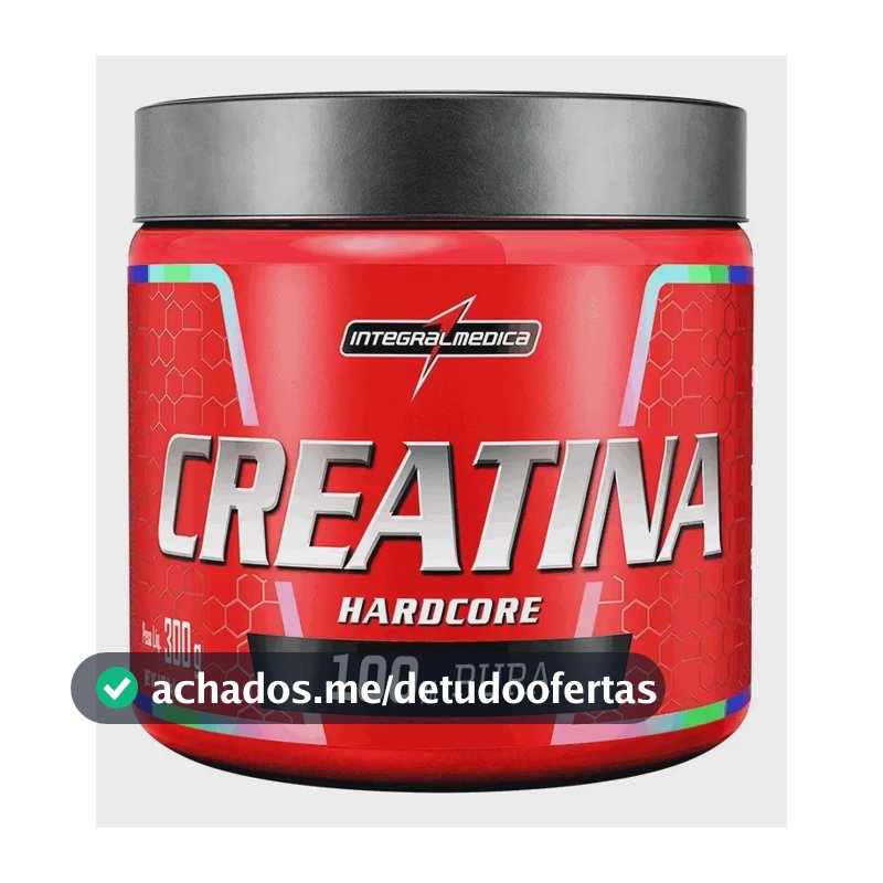 Creatina Integralmédica Monohidratada Hardcore em pó Sem sabor x 300g