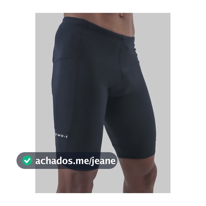 Bermuda Masculina 3 Bolsos Para Corrida Preto Lisa M