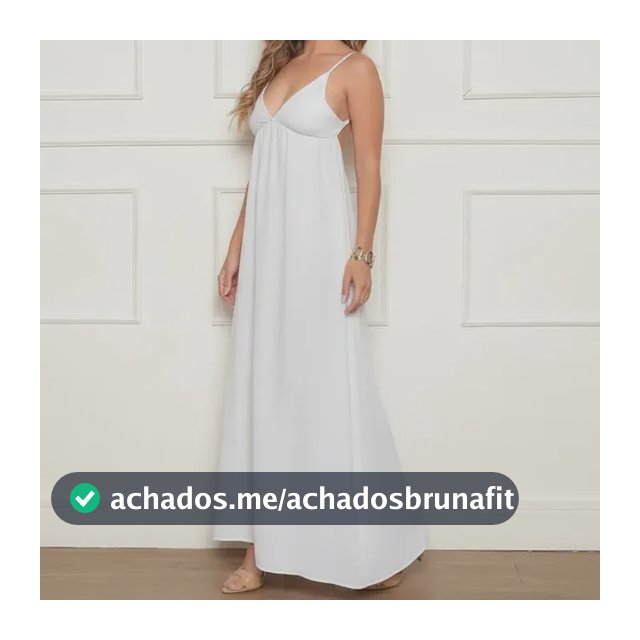 Vestido Feminino Soltinho Longo Costa Nua Decote Alças Finas