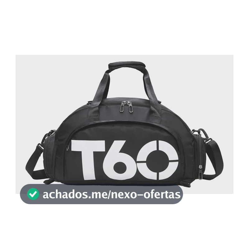 Bolsa Mala Mochila T60 Academia Bagagem Viagem Top Cor Preto