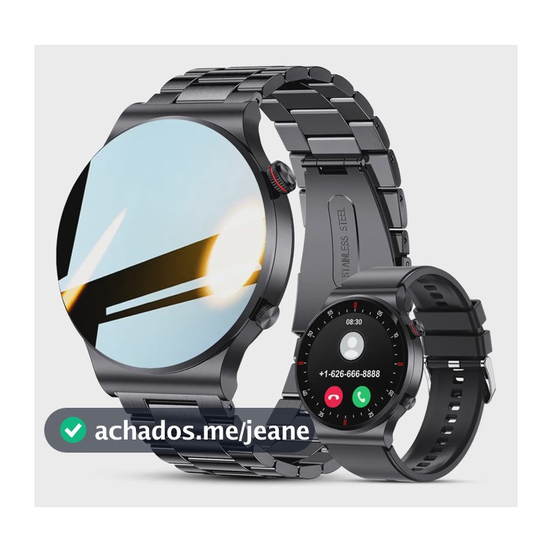 Smartwatch FoxBox Sport com Tela HD de 1.39" para Chamadas Bluetooth e Saúde