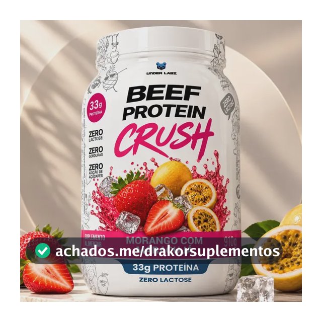 Whey Beef Protein Under Labz 910g Morango Com Maracujá Morango Com Maracujá