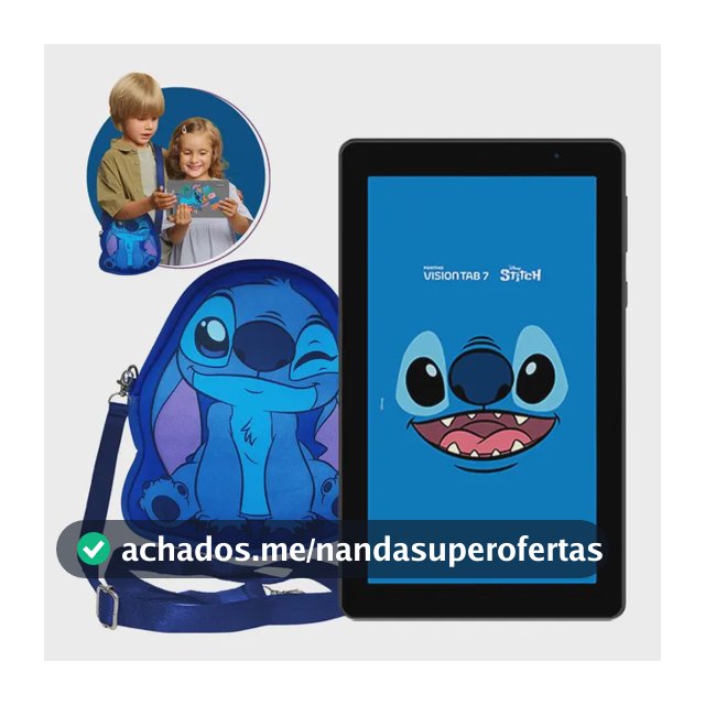 Tablet Positivo Vision Tab 7 Stitch, 64 Gb, 3 Gb Ram, Tela 7  Ips, Android 14 Go, Com Capa E Mochila Preto